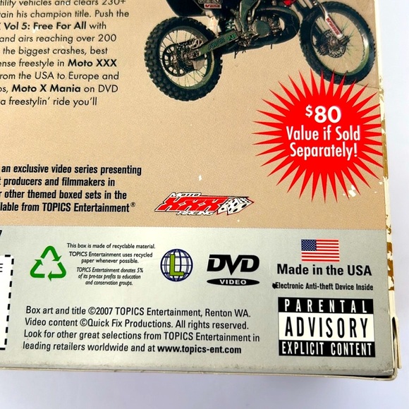 Moto Mania Boxed Set Of 4 Motocross Freestyle Action DVDS 2007 Collector’s Set - Picture 5 of 12